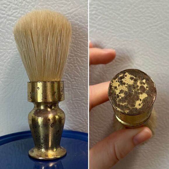 Shaving Brush Brass - Picture 1 of 1